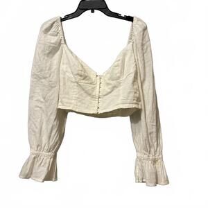 Urban Outfitters Corset Top | Size L | Coquette Boho Ruffle Bustier Blouse